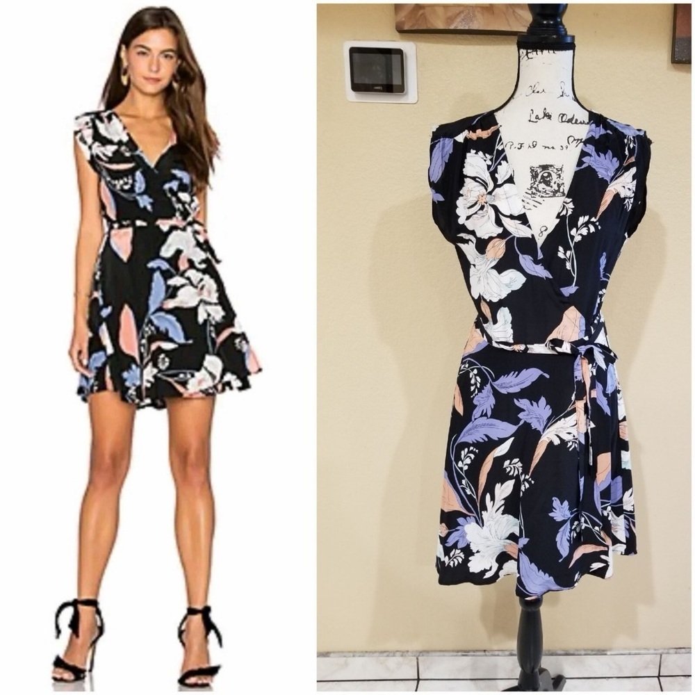 Yumi Kim Soho Mixer Floral Wrap Dress in Eastern Garden Black (120)